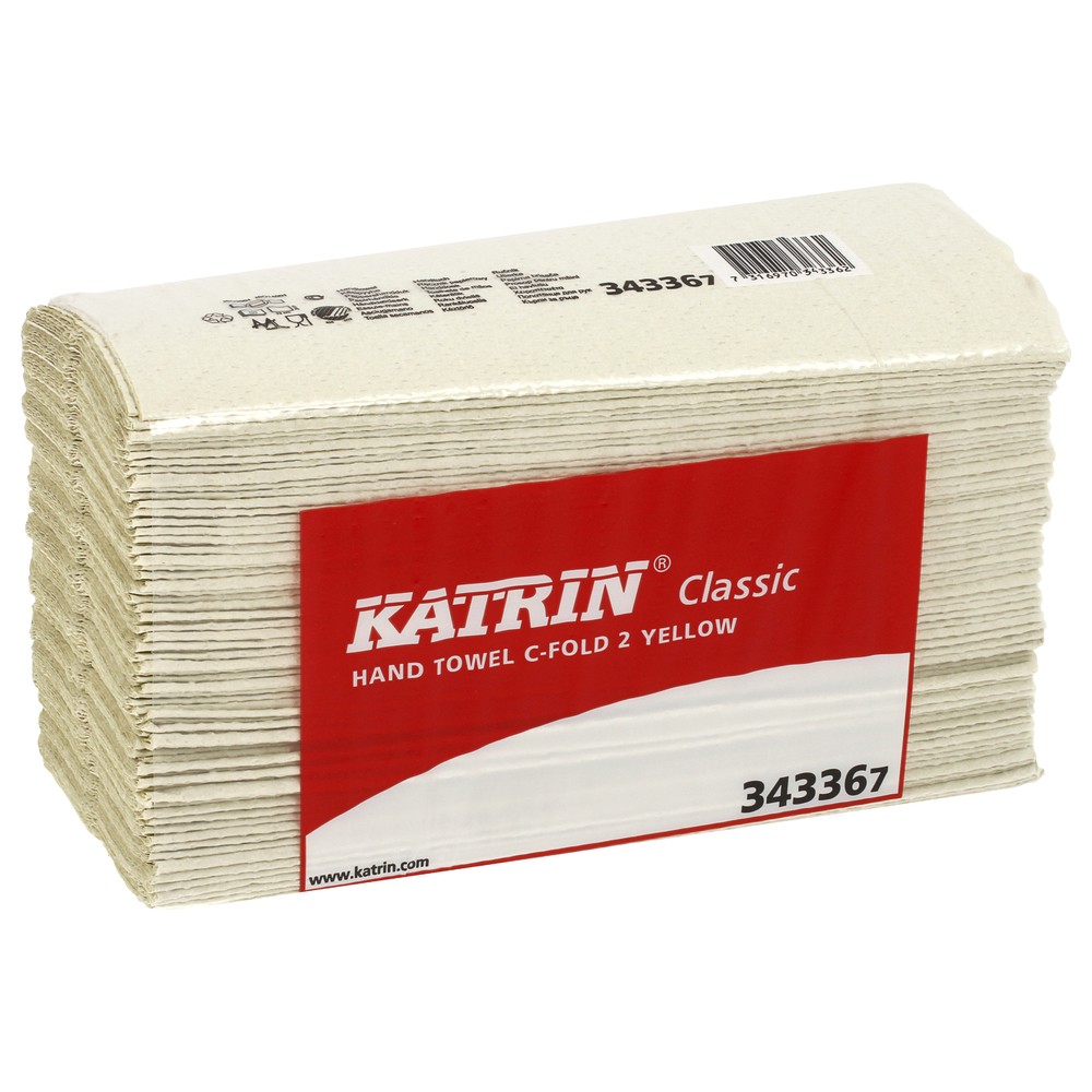 Katrin Hand Towel C-fold 2 Yellow, 2 Layer  | 厨房擦手纸 双层 黄色