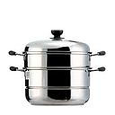 Stainless Steel 3-Tier Steamer 34cm  | 不锈钢三层蒸锅 34厘米