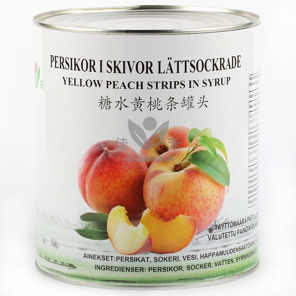 GC Peaches Strips in Syrup 3000g*6 [CTN] | 佳禾 黄桃 3000g*6 [箱]