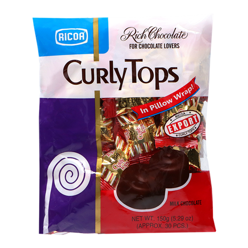 PH Ricao Curly Tops 150g | Ricao 浓巧克力卷曲糖果 150g