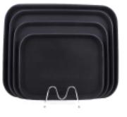 Black Skidproof Tray M Size | PP材质 黑色塑料防滑托盘  中号
