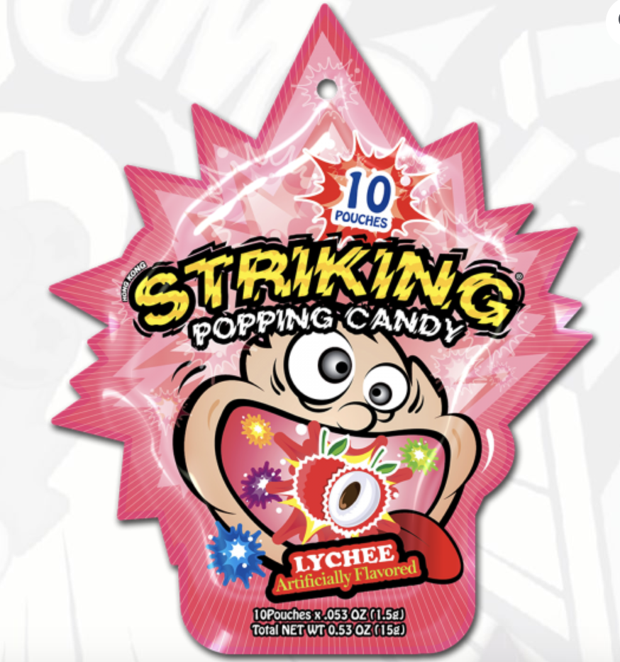 STRIKING Popping Candy Lychee Flav. 15g | STRIKING 跳跳糖 荔枝味 15g