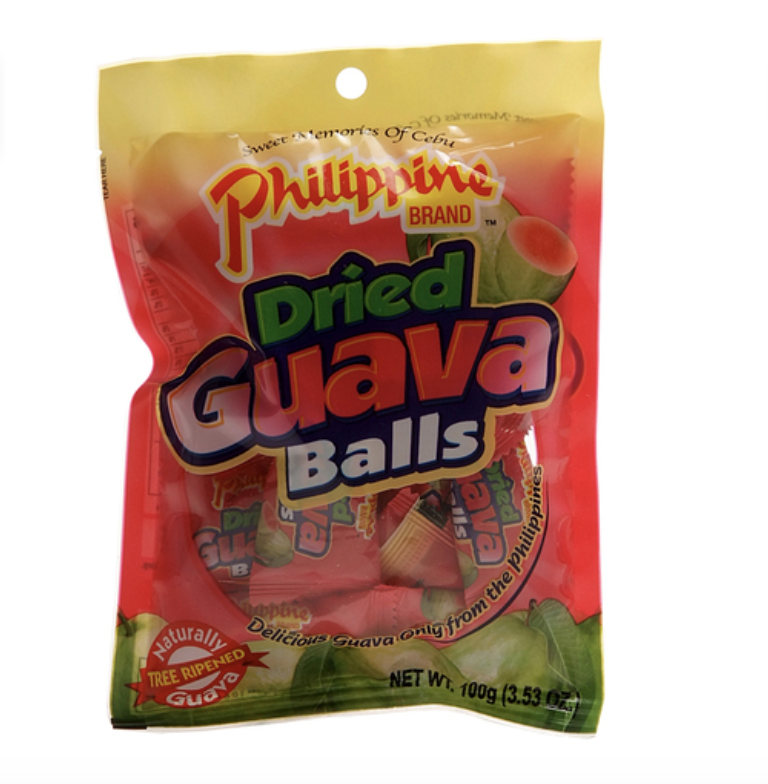 PHILIPPINE BRAND Dried Guava Fruit Ball 100g | 菲律宾品牌 番石榴干果球 100g