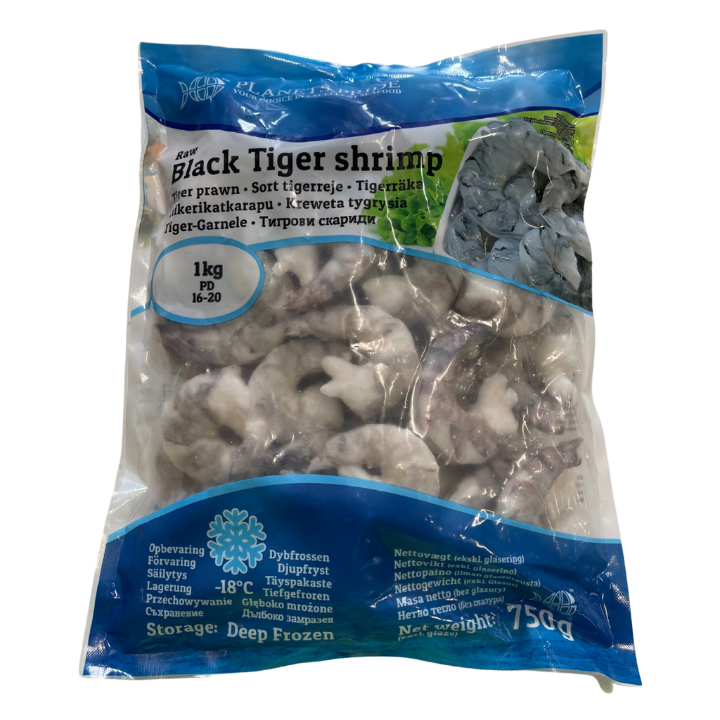 Planets Pride Black Tiger Shrimps 16/20 PD 750g | PP 证书 16/20 黑虎虾仁 750g