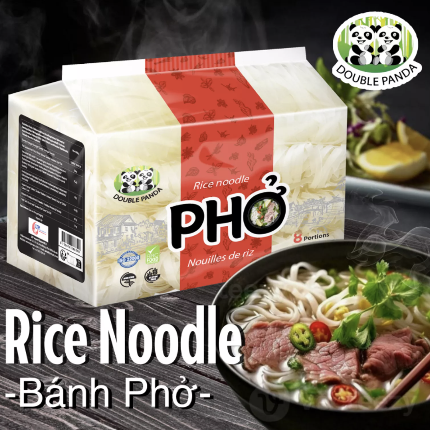 DOUBLE PANDA Rice Noodle Banh Pho 400g | 双熊猫牌 越南米粉 400g