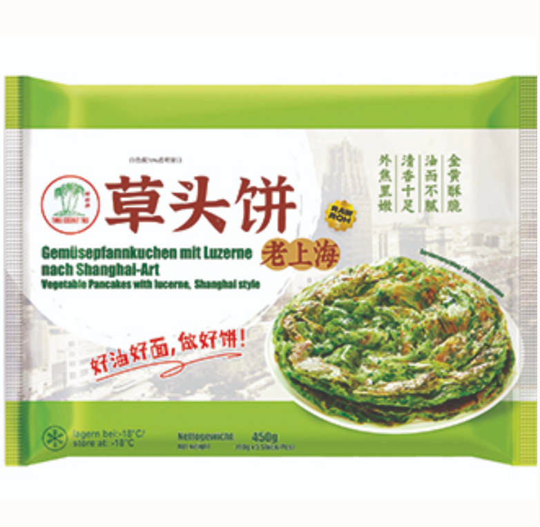 TCT Shanghai-Style Pancake Alfalfa Flavor 450g｜TCT 老上海草头饼 450g