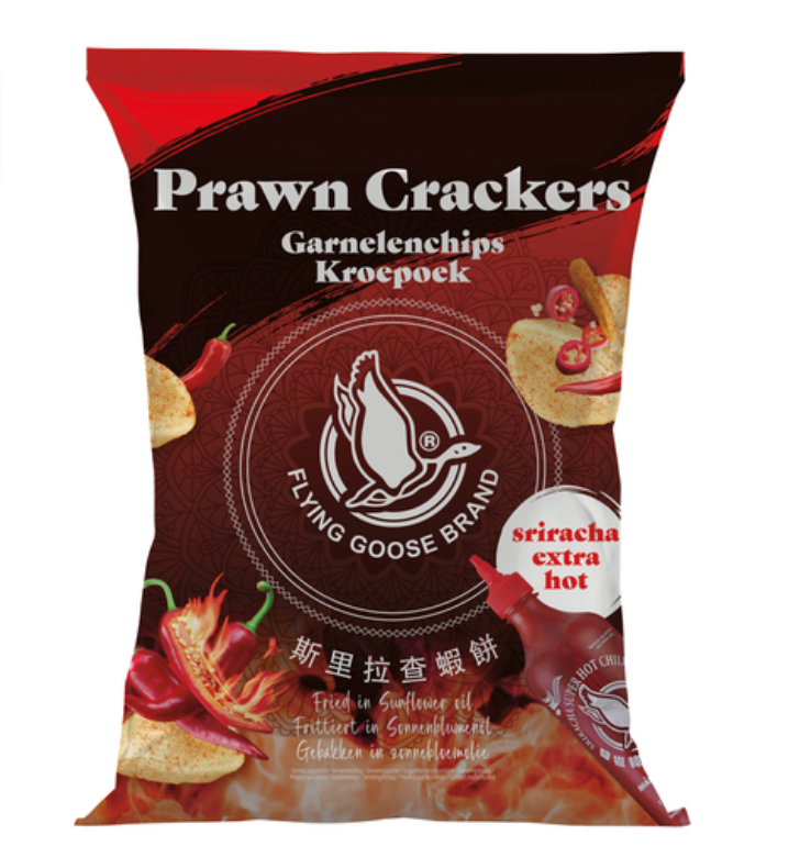 FLYING GOOSE Prawn Cracker Extra Hot Flavor 80g | FLYING GOOSE 虾条 特辣味 80g