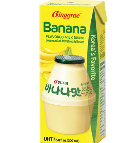 BINGGRAE Banana Milk Drink 200ml | 宾格瑞  香蕉牛奶 200ml
