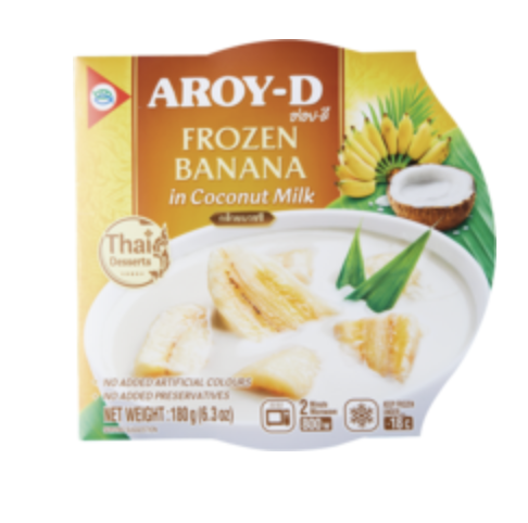 AROY-D Frozen Dessert Banana In Coconut Milk 180g | AROY-D 甜点 香蕉椰汁 180g