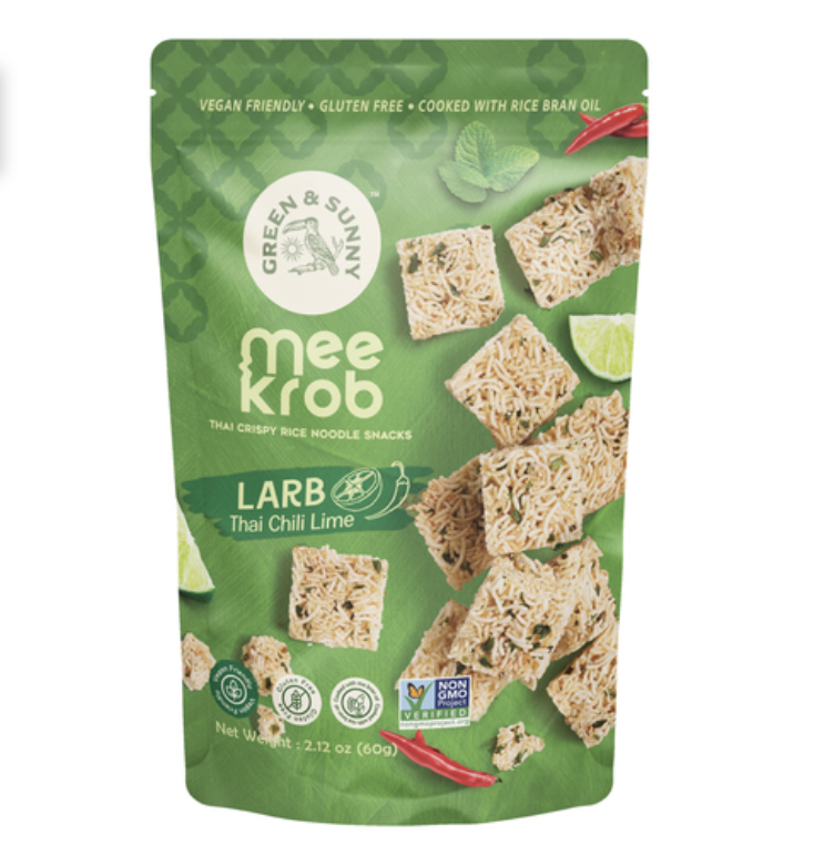 GREEN SUNNY Crispy Rice Noodle Snack Thai Chili Lime Flavor 60g | GREEN SUNNY 脆米粉零食 泰式辣椒青柠味 60g
