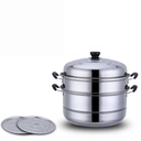 Stainless Steel 3-Tier Steamer 32cm  | 不锈钢三层蒸锅 32厘米