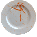Melamine 10'' Rounded Flat Plate Autumn Grass 210A | 密胺10''平碟 秋草 210A