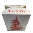 RED TOWER 16oz / 500ml Take Away Paper Noodle Box /500ml (500sets) | 中餐 红塔 纸质正方形 外卖盒 500ml(16OZ)