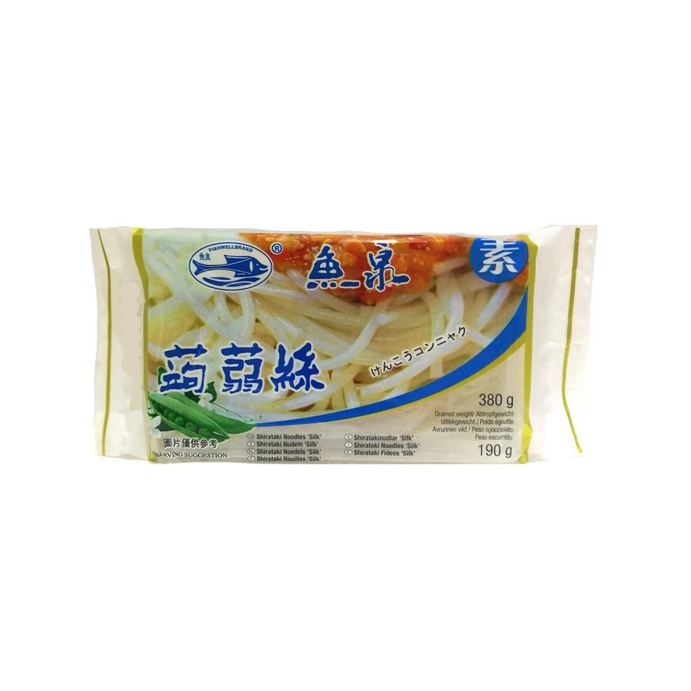 Fish Well Shirataki Nuudelit Silkki 380g | 鱼泉 白泷(蒟蒻)面丝 380g