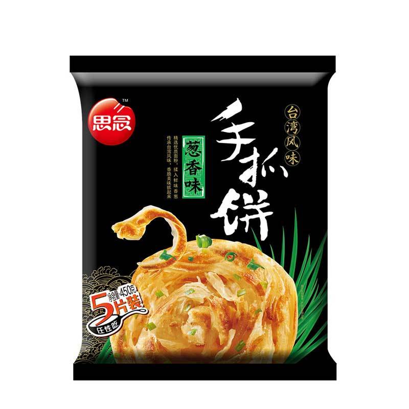Pakaste: ohut pannuleipä (kevätsipulimaku) 450g | 思念 手抓饼 (葱香味) 450g