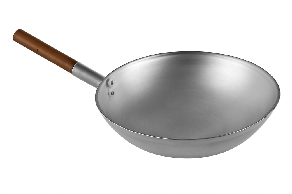 White/Black Steel wok 15 inch---38/40CM | 15寸 木柄黑钢/白钢炒锅