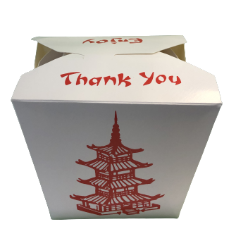 中餐 红塔 纸质正方形 外卖盒 500ml(16OZ) | 16OZ Noodle Box Red Tower / Take Away Paper Box 500ml (500sets)
