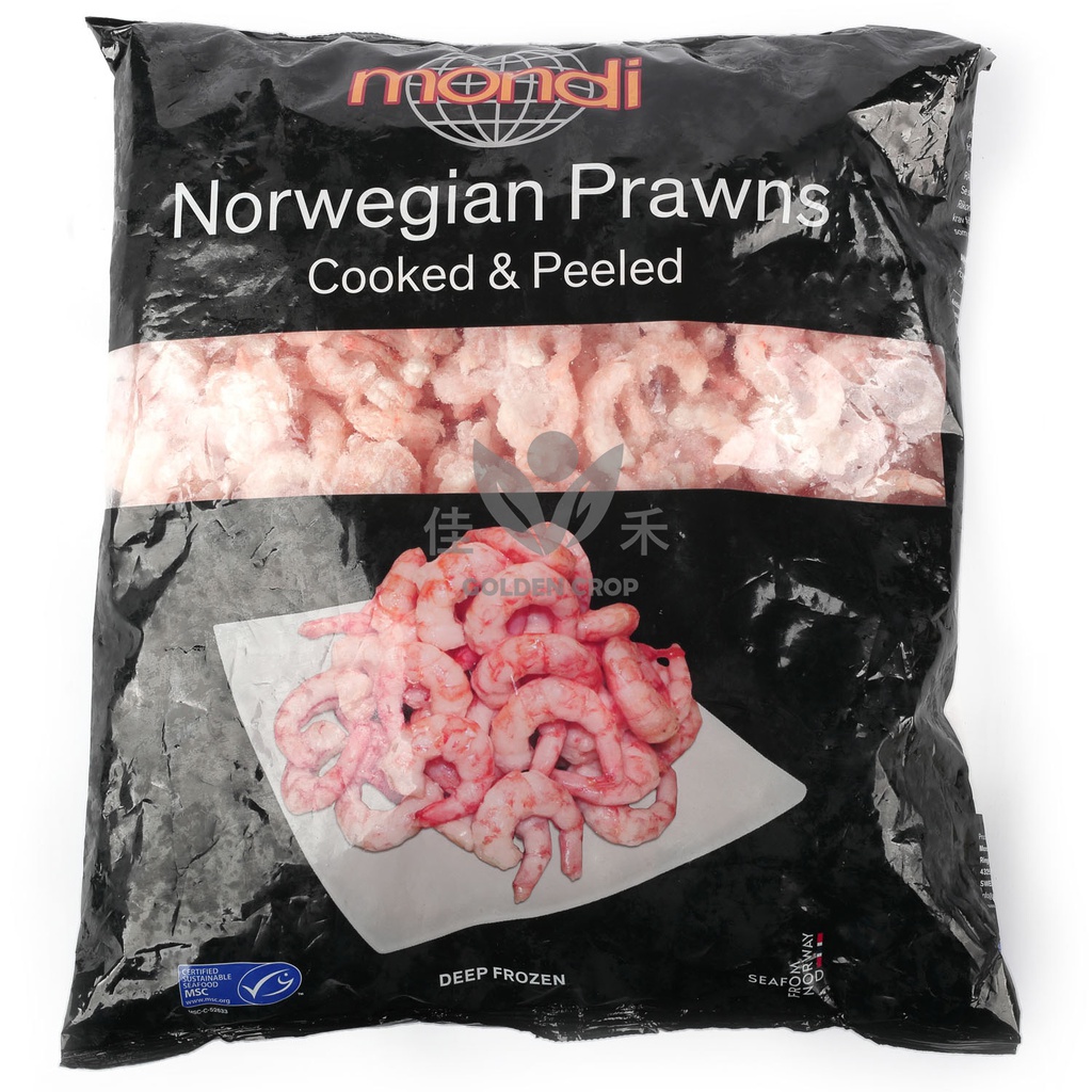 Mondi Kuoritut kypsennetyt katkaravut 200–300 Nettopaino 2,5 kg (2 kg) | Mondi 证书 熟虾仁 200-300 2.5kg(2kg)