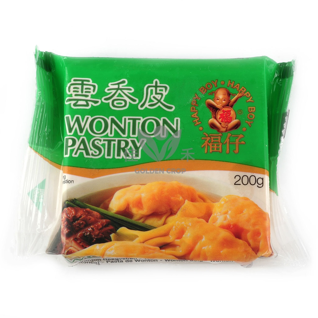 Wonton-taikinakuoret (Sopii höyryttämiseen tai keittämiseen) 200g | 福仔 云吞皮 200g
