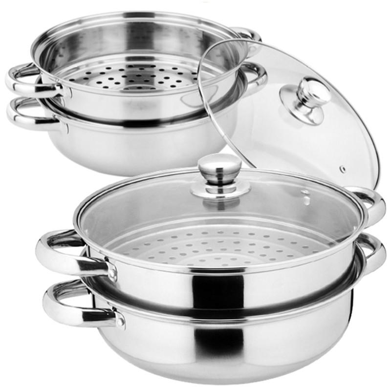 Stainless Steel 3-Tier Steamer 28cm | 不锈钢三层蒸锅 28厘米