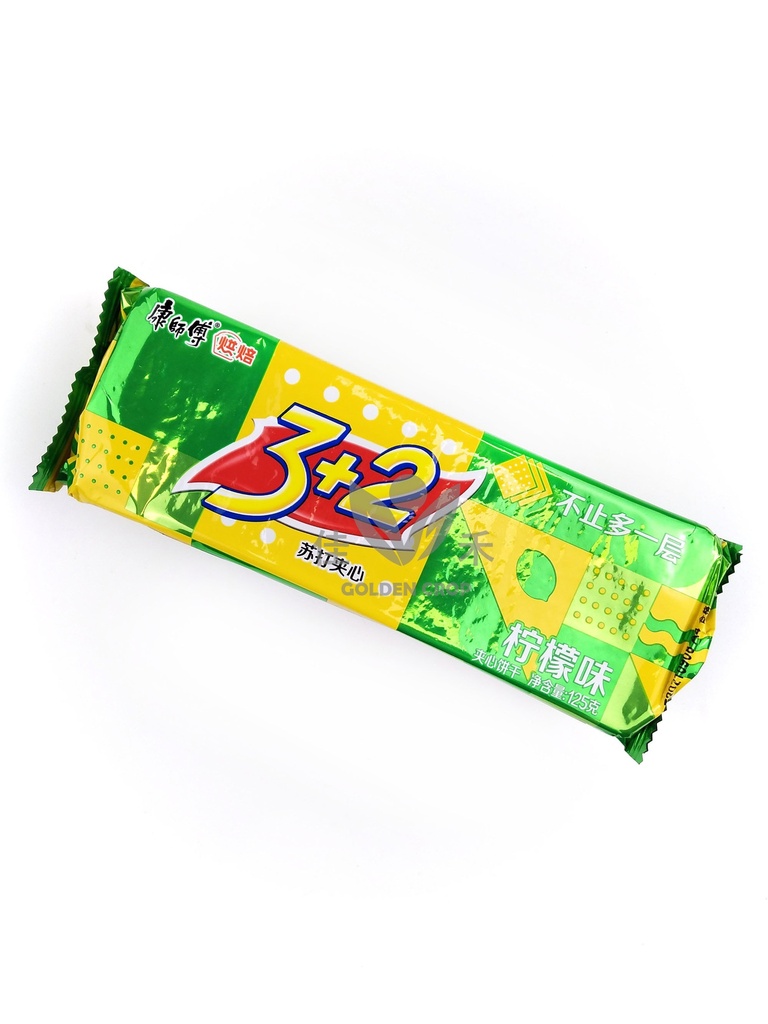 KSF 3+2 Biscuit Lemon Flavor 125g | 康师傅 3+2 柠檬味 125g