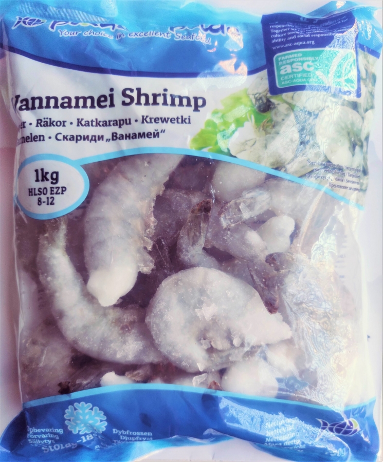 PP 证书 8/12 开背白虾 (无头有壳) 750g | PLANETS PRIDE Vannamei Shrimp 8/12 HLSO EZP IQF 750g