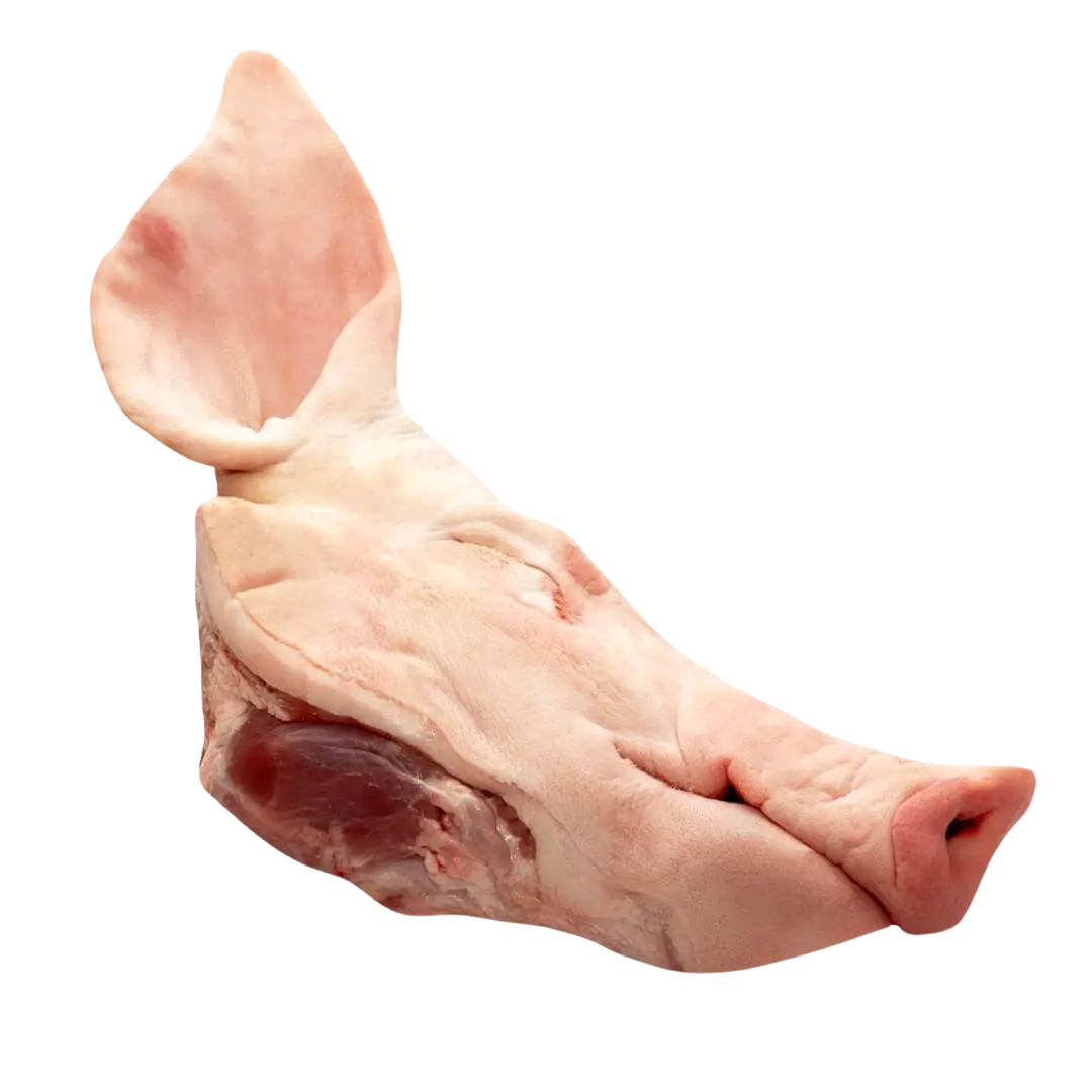 Pakastettu sian pää Brutto 1kg | 猪头(含冰)毛重 /kg 称重