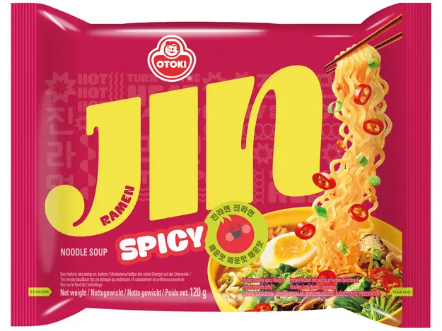 韩国 OTOKI 金拉面 辣味 120g | KR OTOKI Jin Ramen Hot 120g