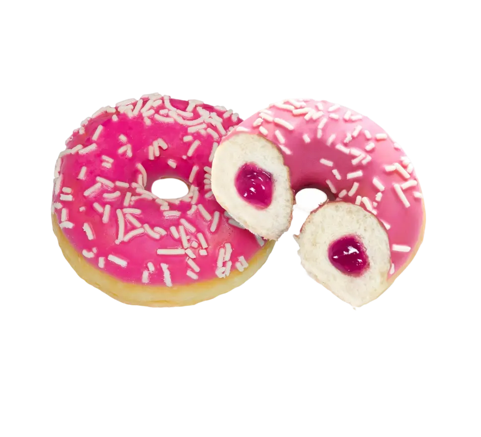 Mini Strawberry Donut with filling 23g*120/CTN | 草莓味 迷你甜甜圈(带夹心) 23g*120个/箱