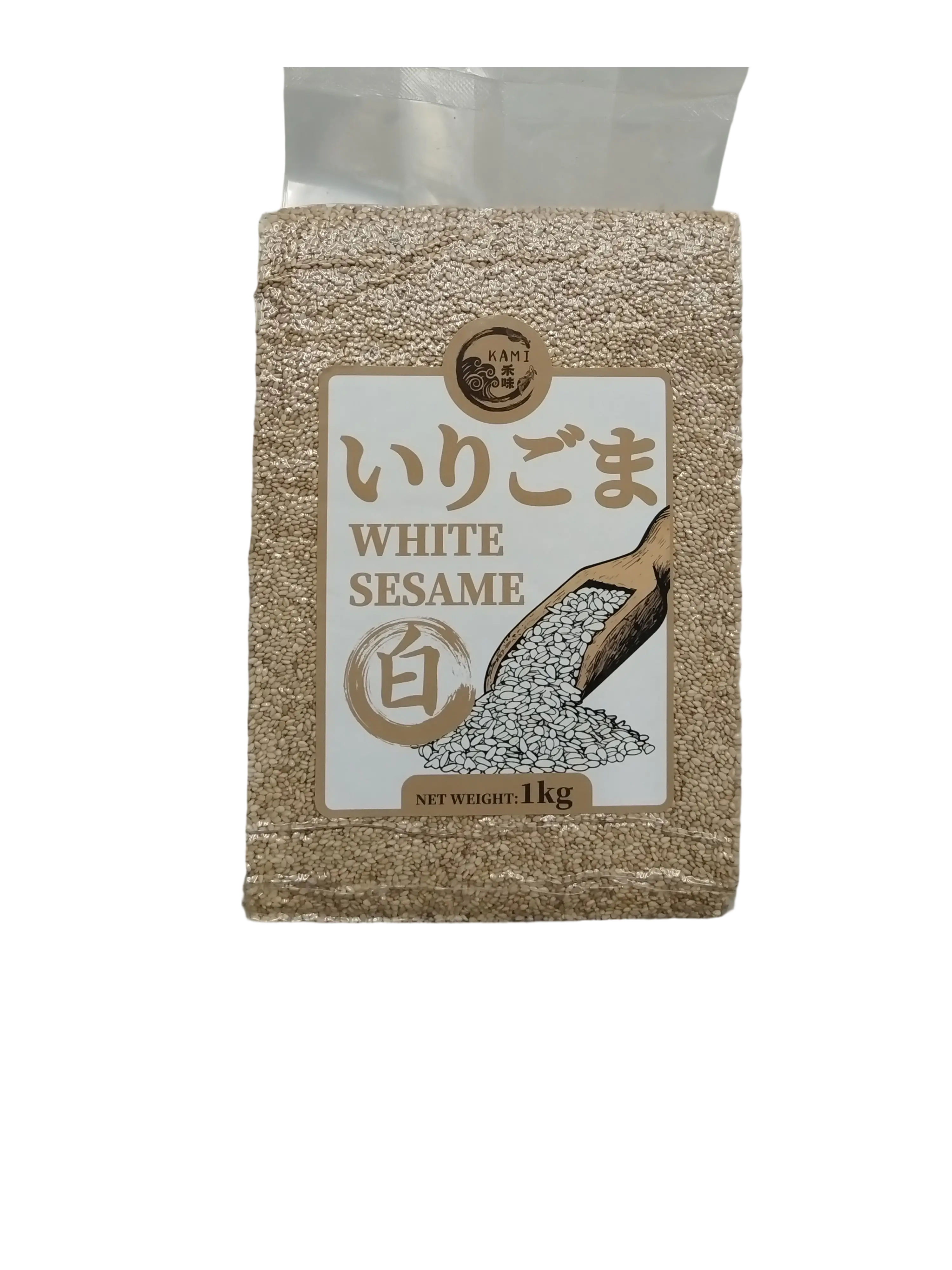KMI  paahdettu valkoinen seesami 1kg | 禾味 烘焙熟白芝麻 1kg