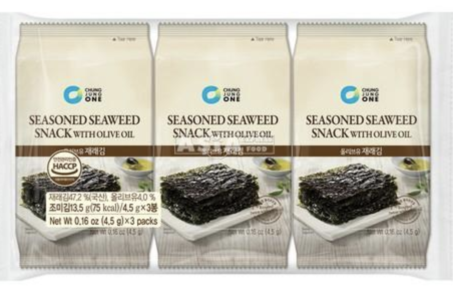 清净园 橄榄油海苔 13.5g | KR CHUNG JUNG ONE Seaweed Snack With Olive Oil 13.5g