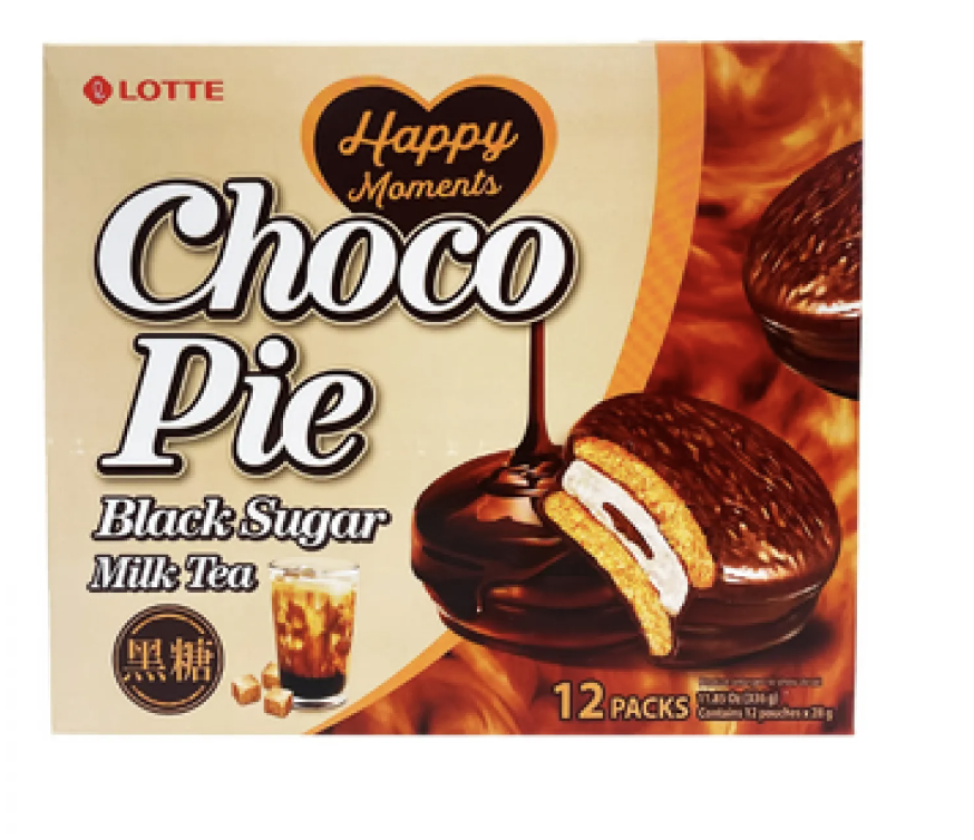  LOTTE Chocopie  Mustan sokerin maku 336g | 乐天 巧克力派 黑糖味 336g