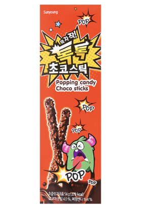 SUNYOUNG Suklaatikku Räjähtävän karkin Maku 54g | SUNYOUNG 巧克力饼干棒 跳跳糖味 54g 