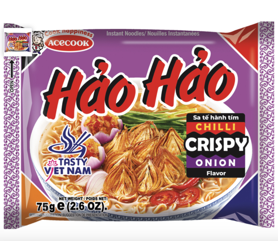 好好 方便面 香辣脆洋葱味 75g | ACECOOK Instant Noodles Chilli Crispy Onion Flavor 75g