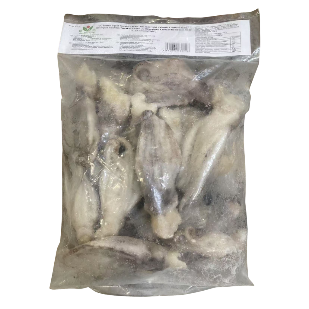 佳禾 冷冻鱿鱼须 40-60 800g | GC Frozen Squid Tentacles 40-60 (LLEX ARGENTINUS) 800g