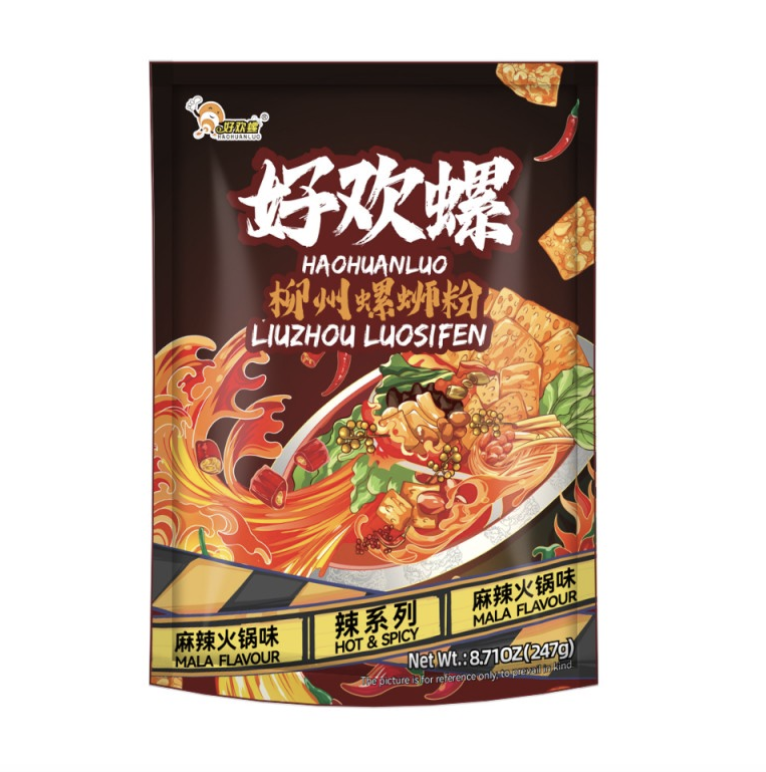HHL Instant Noodles  Spicy Hot Pot Flavor 247g | 好欢螺 螺蛳粉 麻辣火锅味 247g