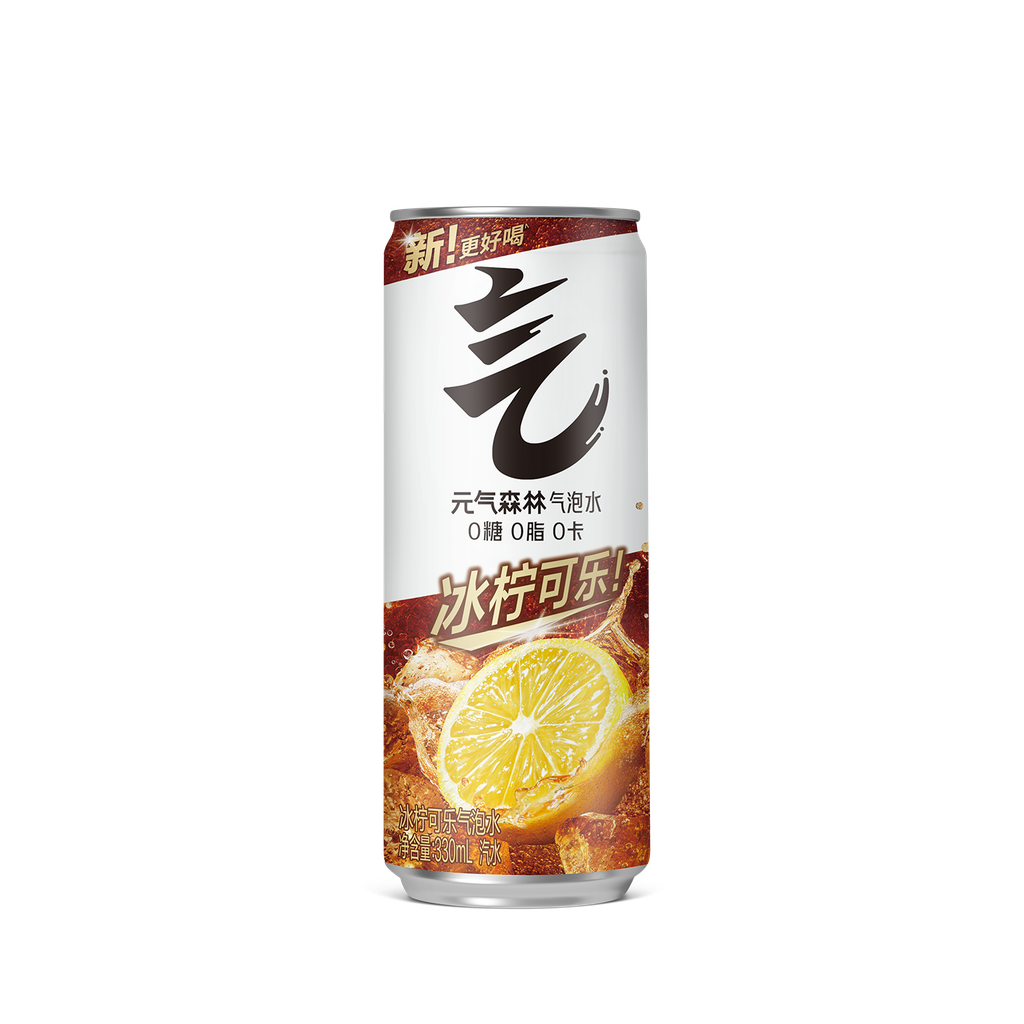 Chi Forest Sparkling Water Iced Lemon Coke Flavor TIN 330 ml | 元气森林 0卡0脂 冰柠可乐味 苏打水 330 ml 罐装