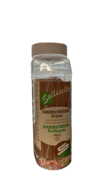Salliselta 针状装饰彩糖 500g | Salliselta Kirjava sokeriströsseli 500g
