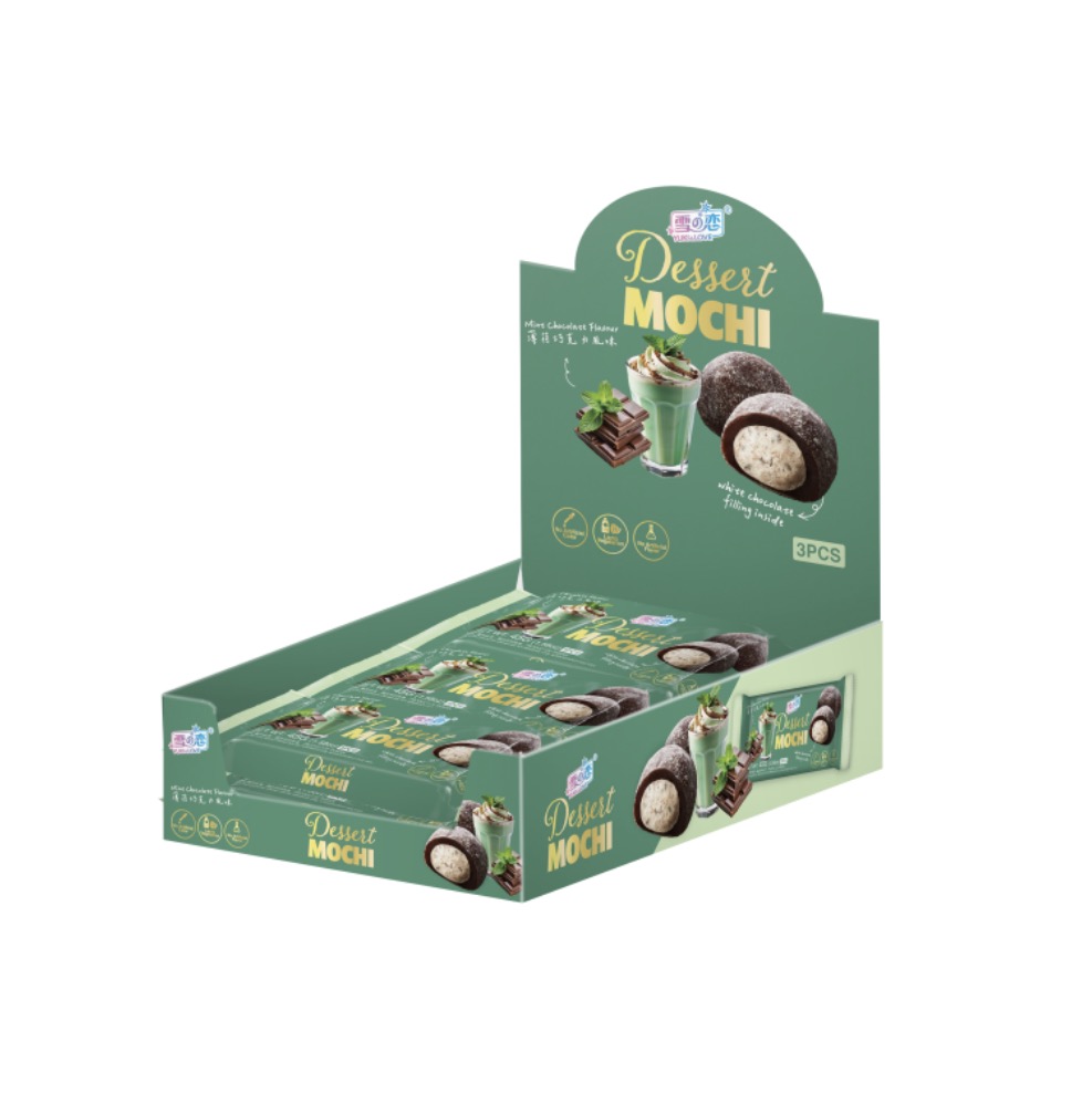 YUKI & LOVE Chocolate Mochi Mint Flavor 45g | 雪の恋 巧克力麻薯大福 薄荷味 45g