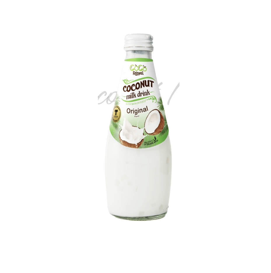 ROYAL PLUS Kookosmaito Nata de Coco -Juoma, Alkuperäinen Maku, Pullo 290 ml | ROYAL PLUS 椰奶椰果饮料 290ml