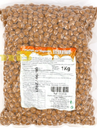 JNGJ Quick-Cook Black Tapioca Pearls 1kg | 加诺公举 快煮黑珍珠粉圆 1kg