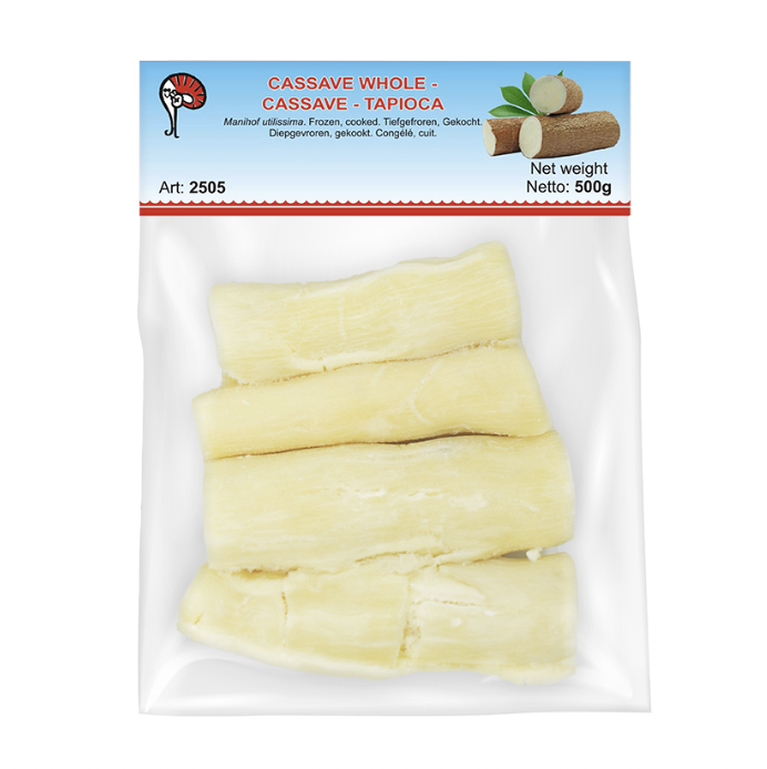 Pakaste: Keitetty kokonainen maniokki 500g | MOOIJER 冷冻 熟 整根木薯 500g