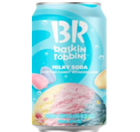 BASKIN ROBINS Sparkling Drink Cotton Candy Flavor 350ml | BASKIN ROBINS 气泡水 棉花糖味 350ml