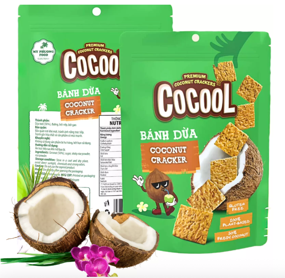 COCOOL Kookoskrakereita, alkuperäinen maku 80g | COCOOL 椰子饼干 原味 80g