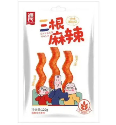CN GENJI Spicy Beancurd Stripe San Gen Mala 120g | 源氏 三根麻辣 120g