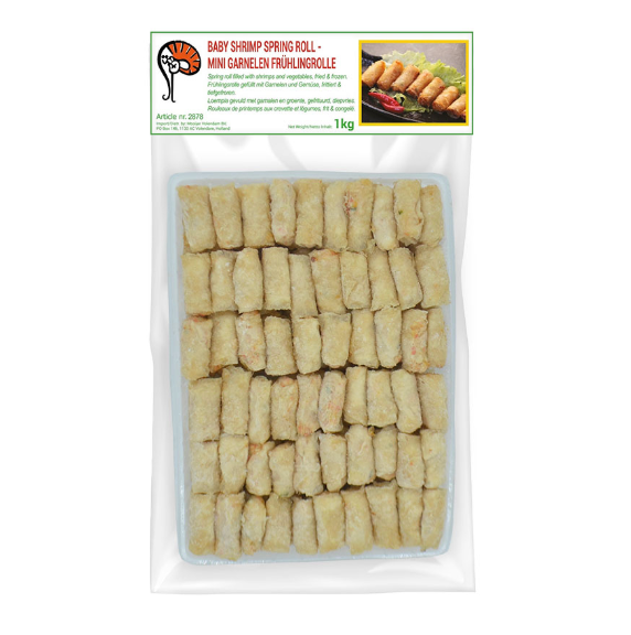 MOOIJER Fried Baby Shrimp Spring Roll 1kg | MOOIJER 迷你虾春卷 1kg