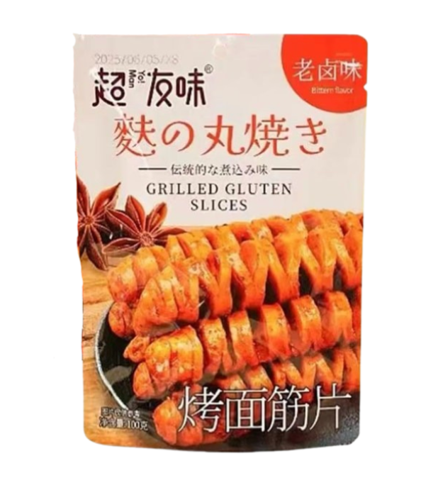 超友味 烤面筋片 老卤味 100g丨CYW Grilled Gluten Slices Braised Flavor 100g