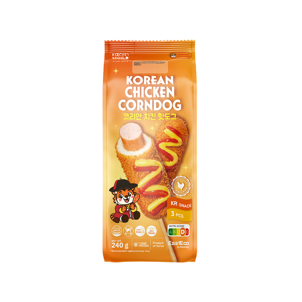 RENGI STREETFOOD 韩式鸡肉芝士热狗棒 240g(3根装) | RENGI STREETFOOD Korean Chicken Cheese Corndog 240g (3 Pcs)