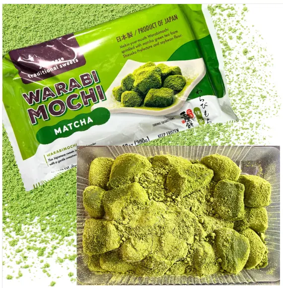 Yano Foods Frozen Warabimochi Kinako Matcha Flavor 300g | Yano Foods 日式蕨饼 抹茶味 300g 