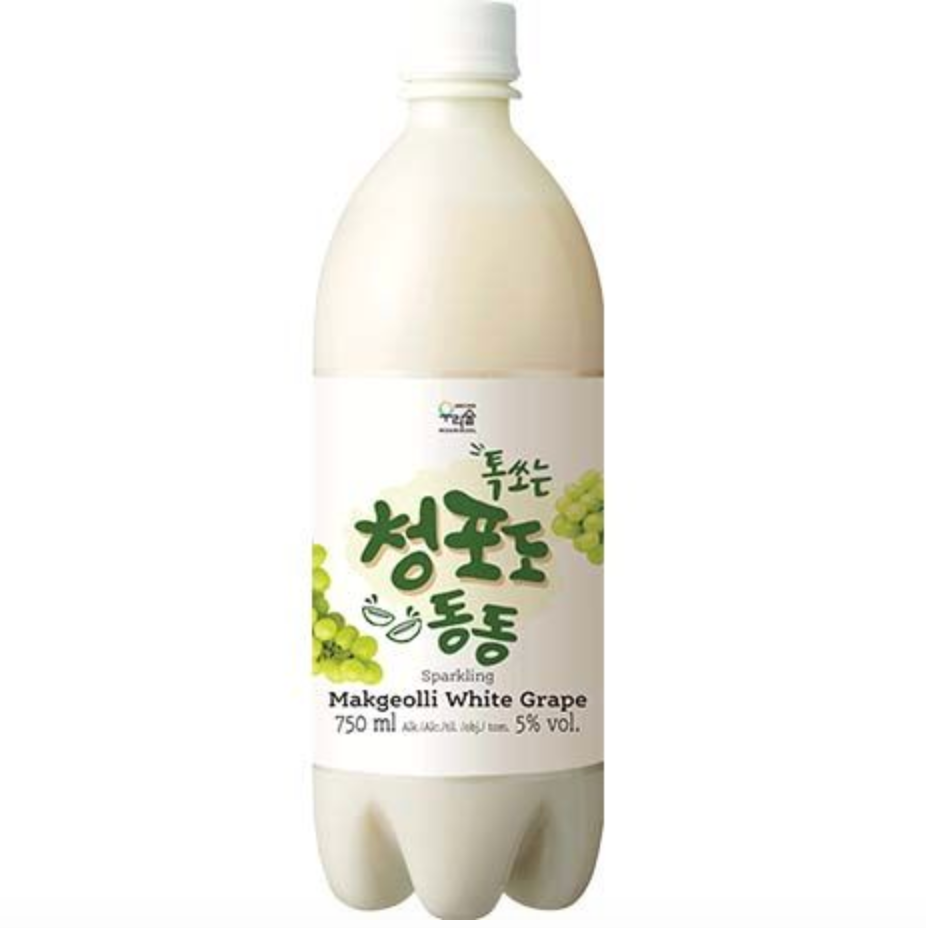 Woorisool 韩国米酒 酒精度 5% vol. 白葡萄味 750ml | Woorisool Korean Rice Wine Makgeolli 5% Alc. White Grape Flavor 750ml